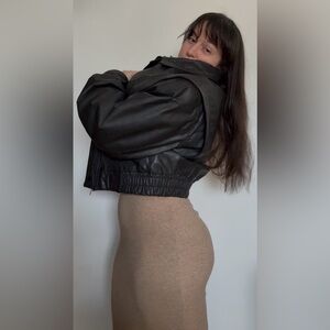 Oversized Vintage Leather Jacket